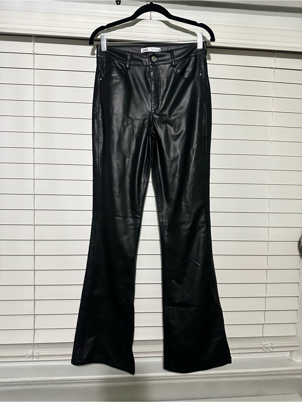 🖤 ZARA Faux Leather Flare Pants 🖤